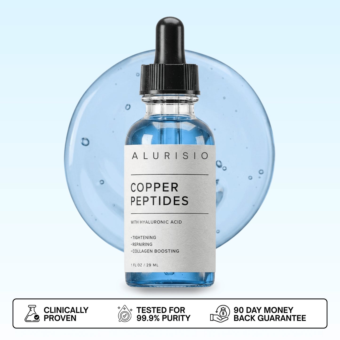 (GHK-Cu) Copper Peptides + Hyaluronic Acid Serum